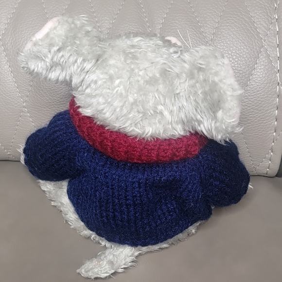 1995 Fiesta T.C. Dawson Plush Mouse with a Cat Sweater Burgundy and Blue 9" - Picture 3 of 5